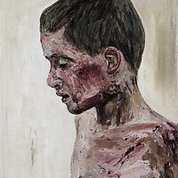 Boy of Sorrows, Beslan 2004, 55 x 45 cm, oil on canvas