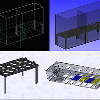 Blue Shift [LOG. 1], 2005 (with Prof. Luc De Meester). CAD designs of the core components of the installation developed in collaboration with Philips. Images: Lieve Verboven.