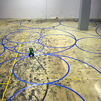 Tape on Floor 4, drawing circles