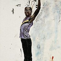 Boy with Gun, 280 x 140 cm, oil on canvas