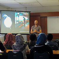 Introducing the HONF residency to students of Gadjah Mada University in Yogyakarta (Indonesia), March 2010.