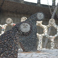 Statues made from recycled ceramics
